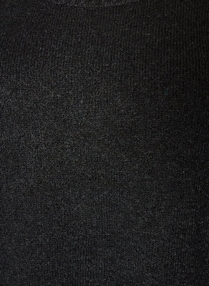 Luzny sweter z okraglym dekoltem, Czarne, Packshot image number 2