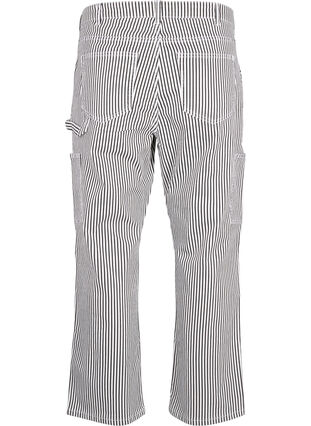  Jeansowe bojówki w paski o prostym kroju, Black White Stripe, Packshot image number 1