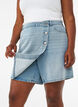 Jeansszorty z efektem kopertowym i wysokim stanem, Niebieskie, Model image number 3