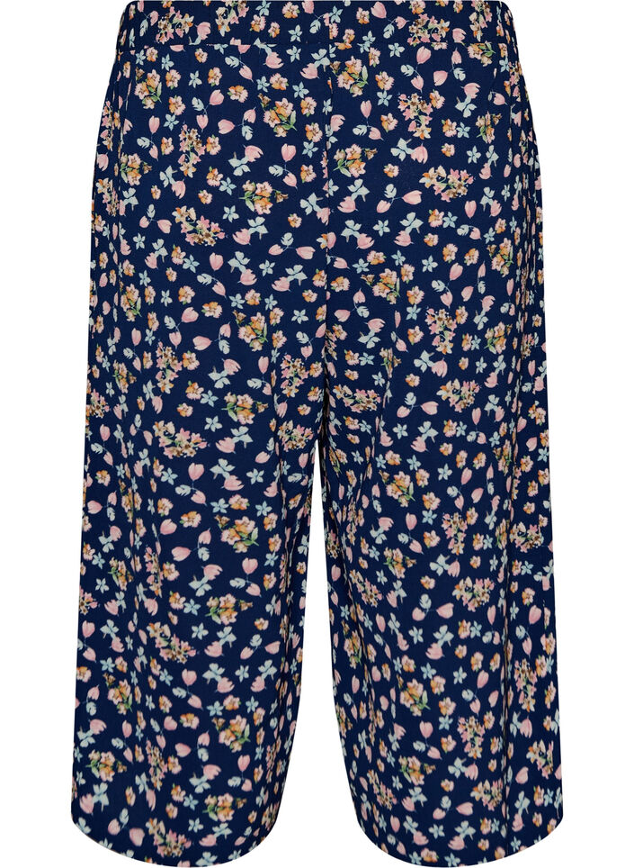 Spodnie culotte z nadrukiem, Niebieskie, Packshot image number 1