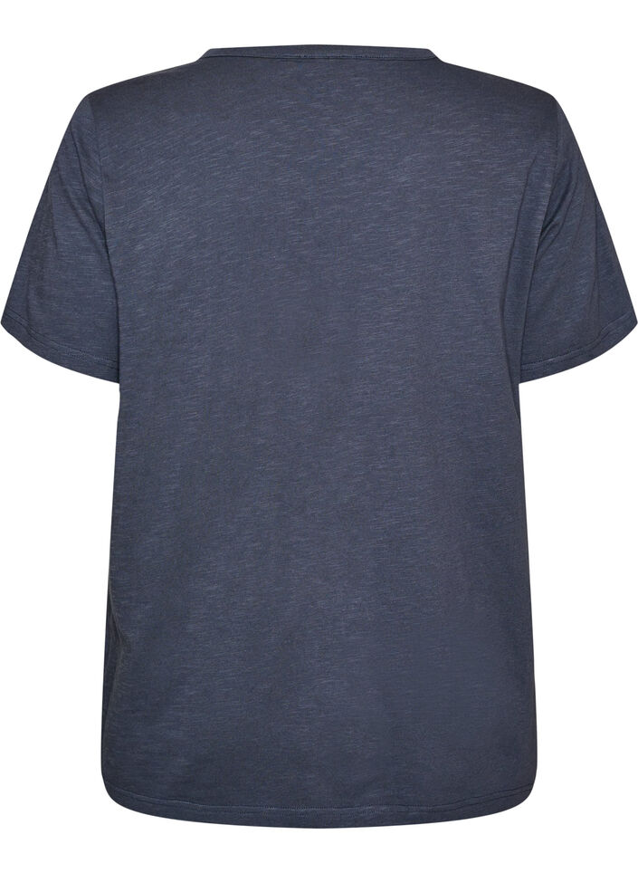 T-shirt z guzikami, Szary, Packshot image number 1