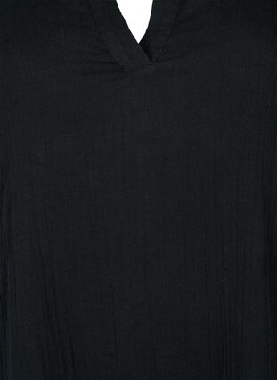 Sukienka z krótkim rekawem wykonana w 100 % z bawelny, Black, Packshot image number 2