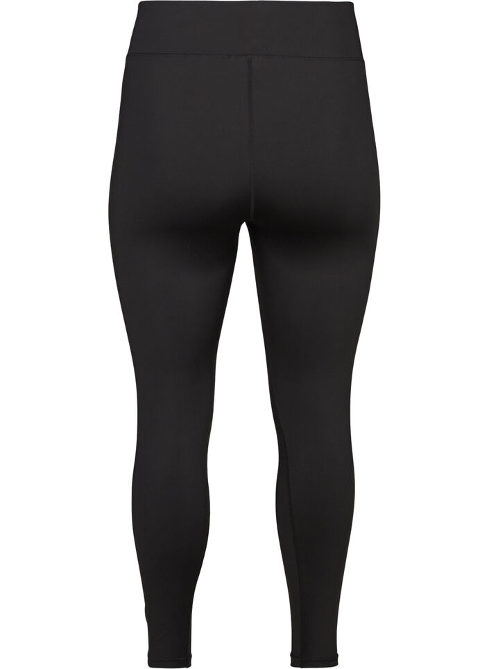 Przyciete proste legginsy sportowe, Czarne, Packshot image number 1