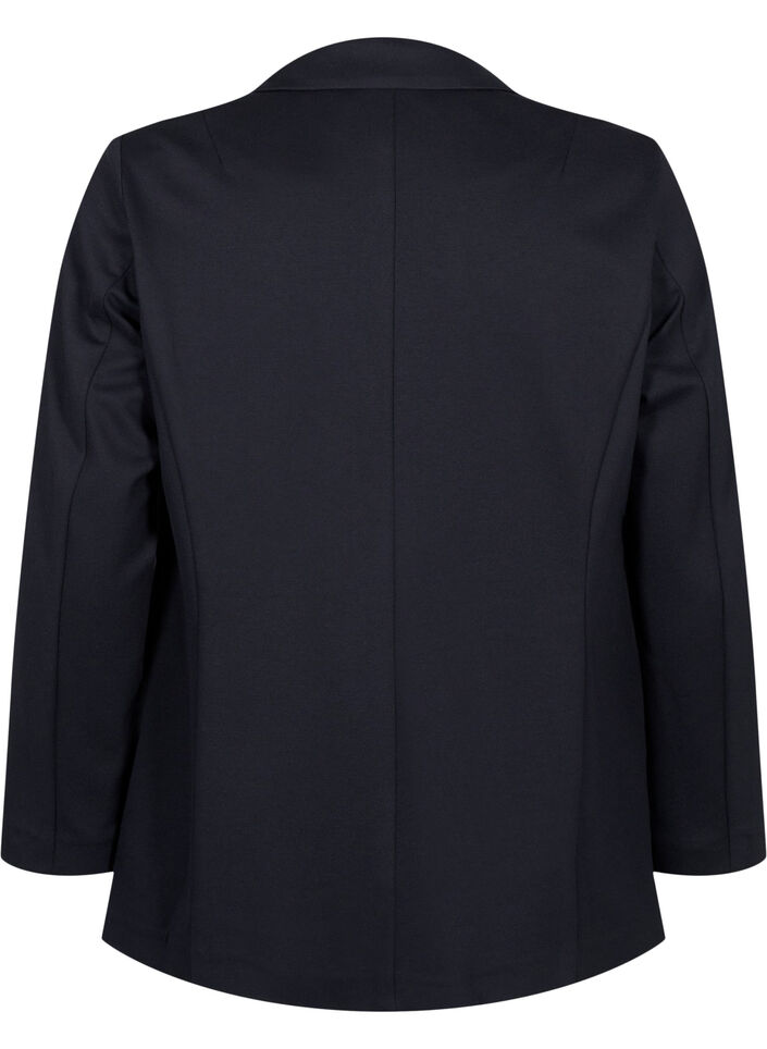 Prosta marynarka z zapieciem na guziki, Czarne, Packshot image number 1