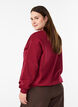 Bluza z napisem z tkaniny frotte, Ciemnobordowy, Model image number 2