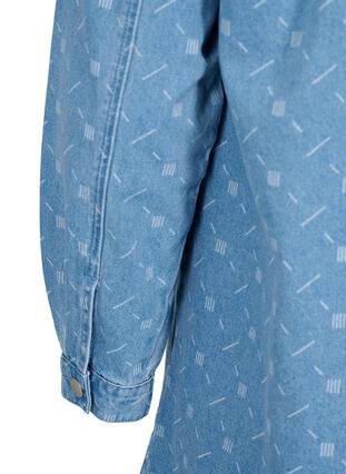 Koszula jeansowa z nadrukiem, Light blue denim, Packshot image number 3