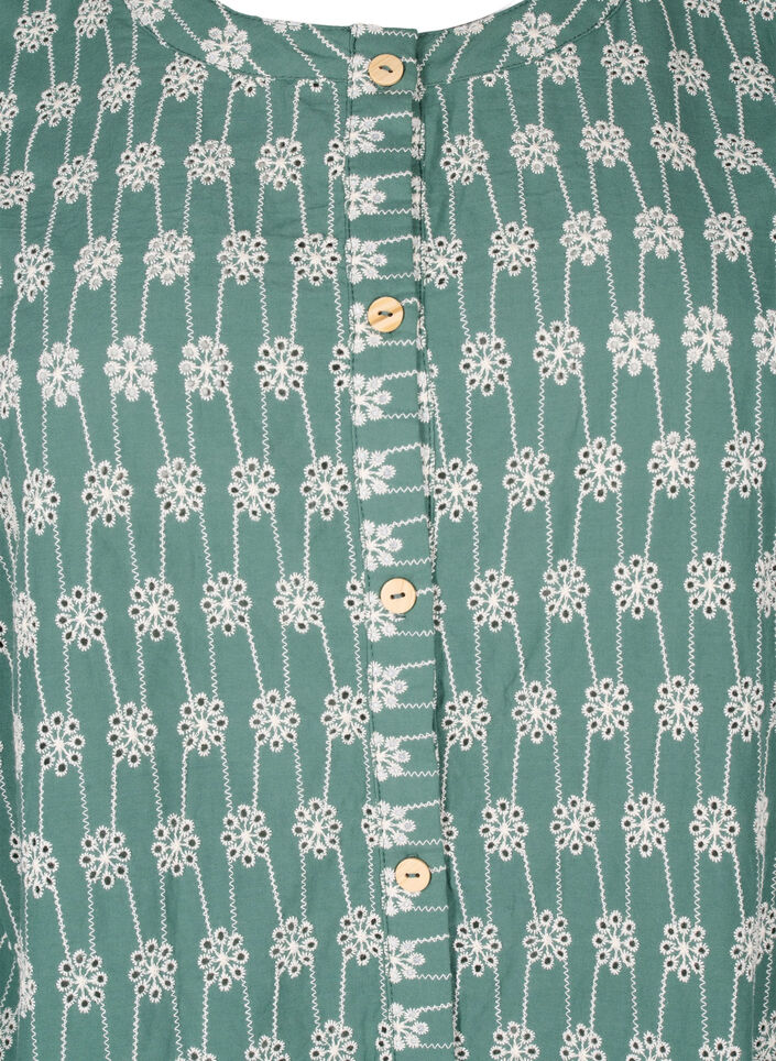 Bawelniana bluzka koszulowa w kwiatowy wzór, Dark Forest, Packshot image number 2