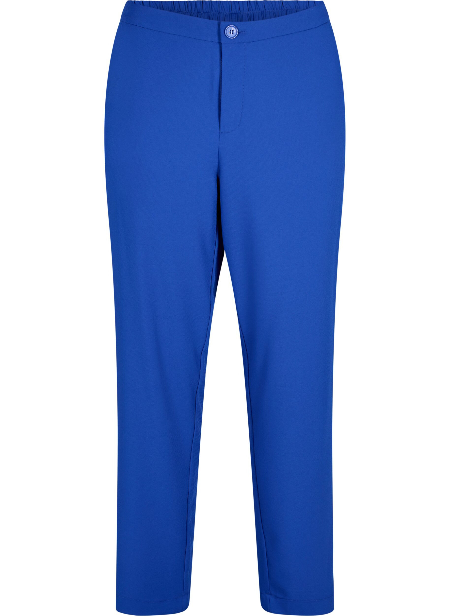 Zizzi Classic trousers with pockets, Blue, Packshot image number 0