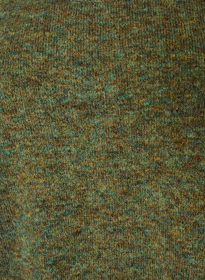 Luzny sweter z okraglym dekoltem, Zielony, Packshot image number 2