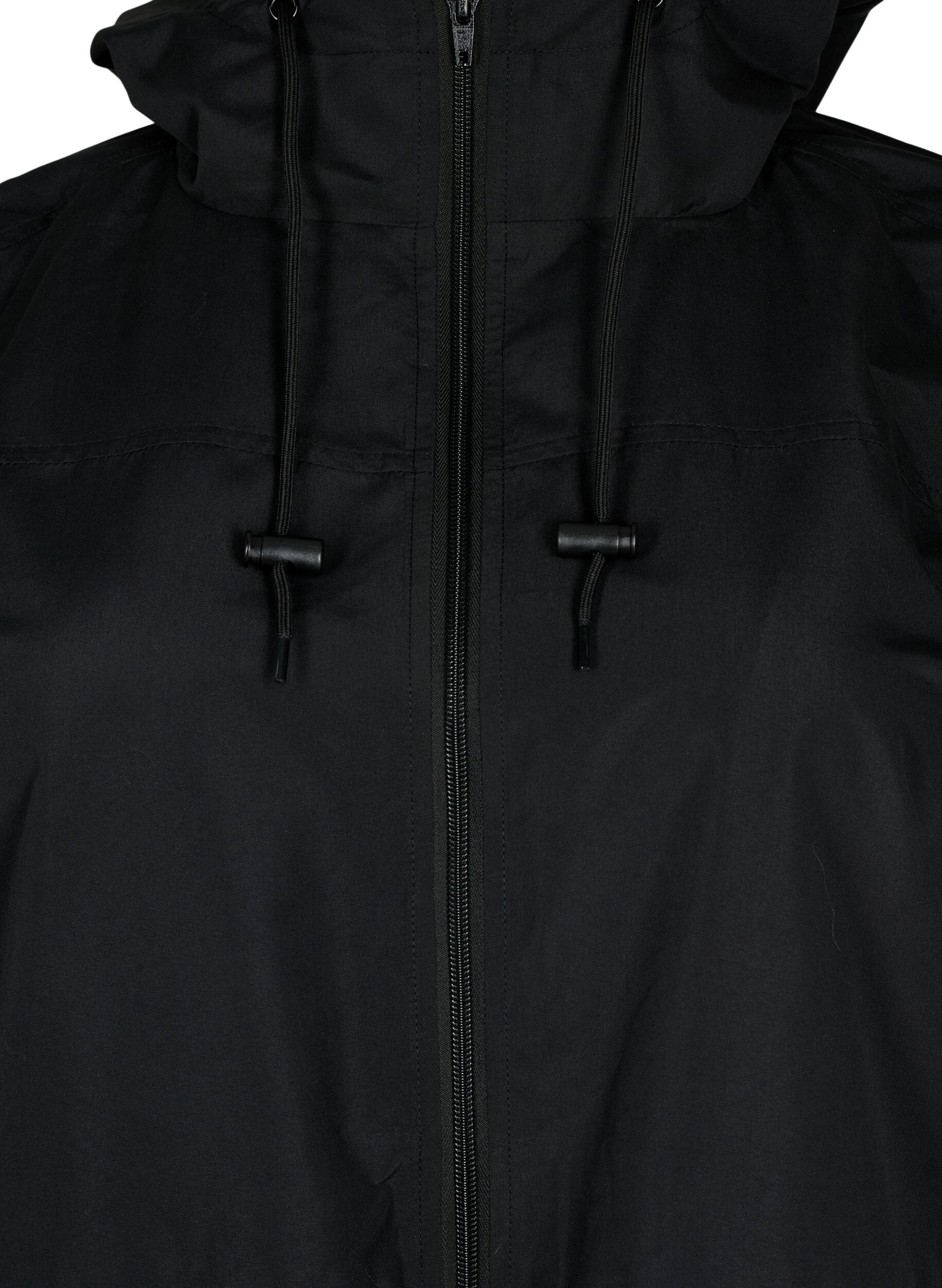 Zizzi Flash &ndash; wodoodporna parka z kapturem, Black, Packshot image number 2