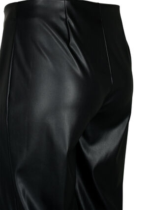 Spodnie z imitacji skóry z szeroka nogawka, Black, Packshot image number 3