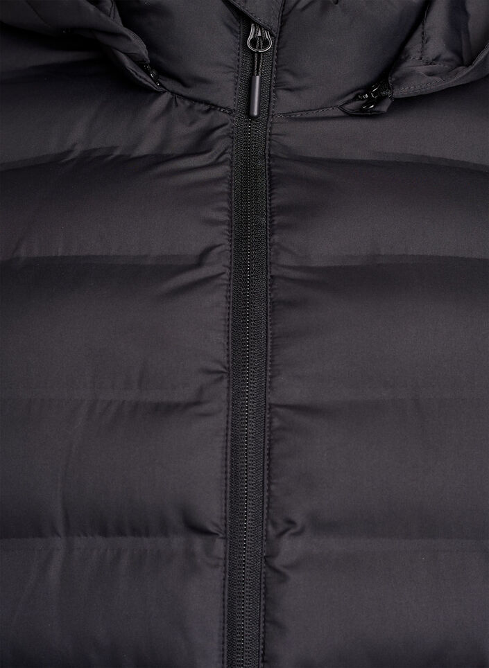 Lekka kurtka z wodoodpornym podszyciem i kapturkiem, Czarne, Packshot