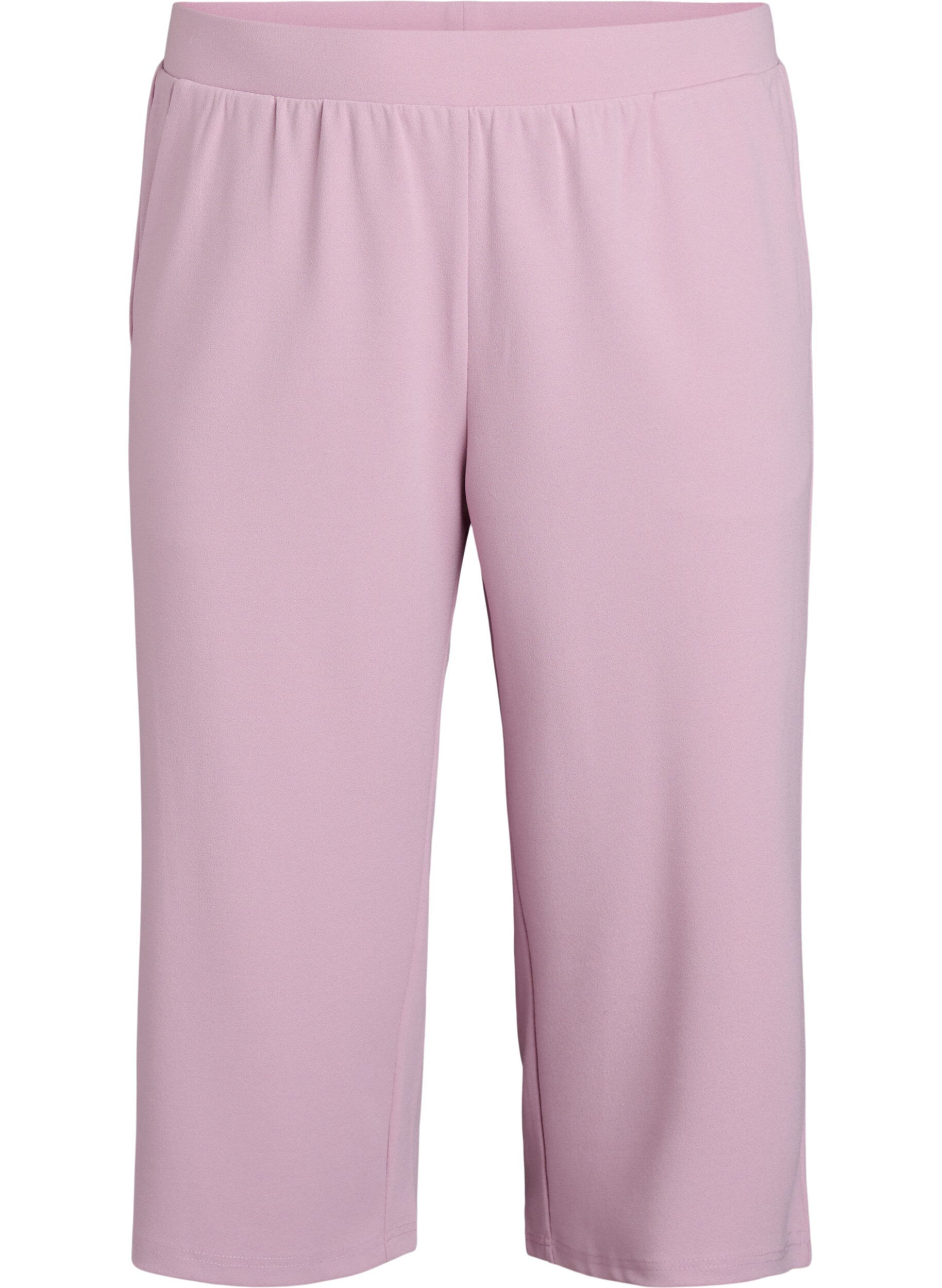 Zizzi FLASH - Spodnie 3/4 o luznym kroju z wysokim stanem, R&oacute;żowy, Packshot image number 0