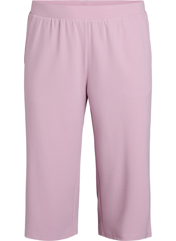 FLASH - Spodnie 3/4 o luznym kroju z wysokim stanem, R&oacute;żowy, Packshot image number 0