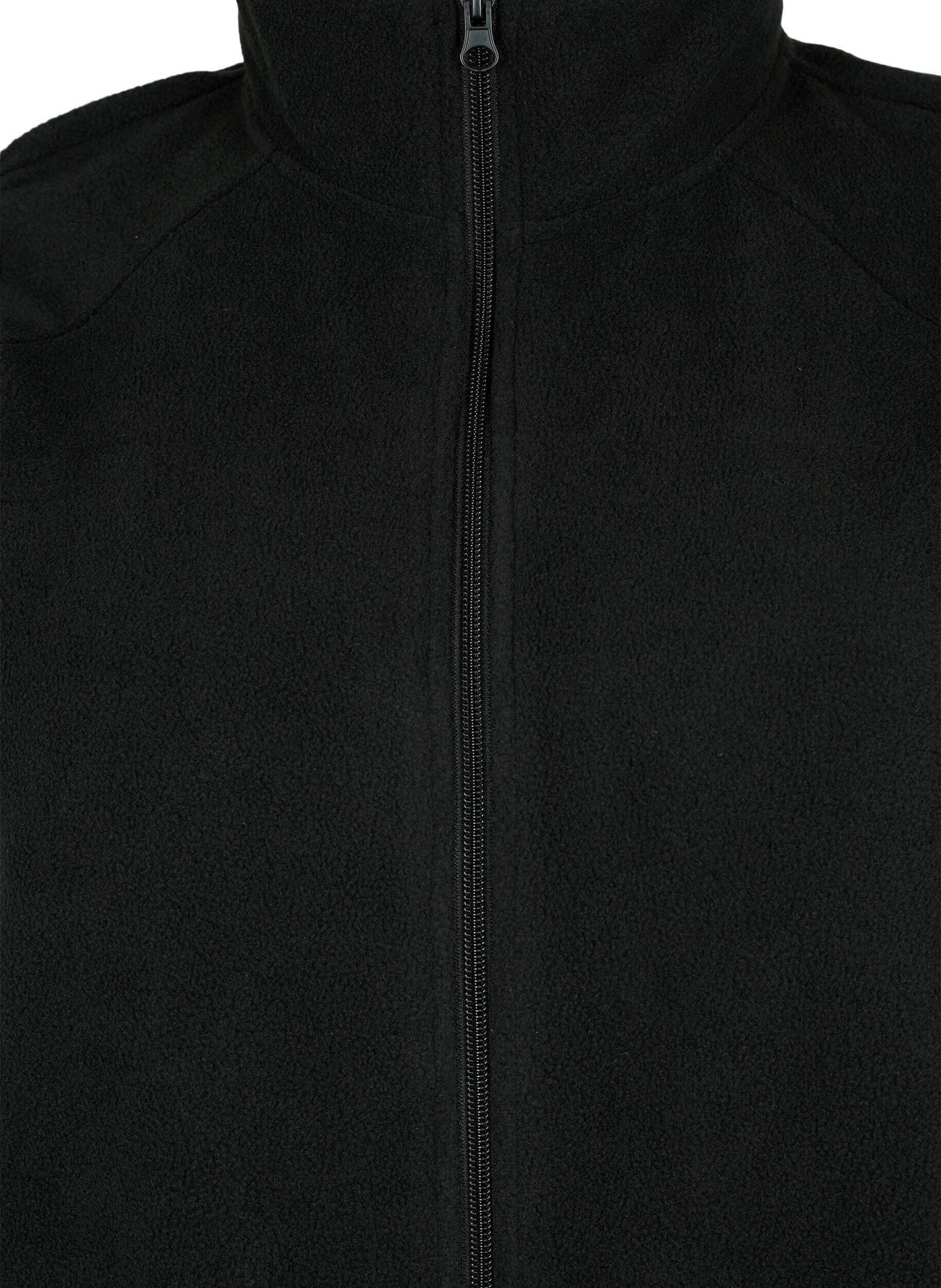 Zizzi Bezrekawnik z polaru z kieszeniami, Czarne, Packshot image number 2