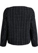 Krótki zakiet bouclé w kratke z okraglym dekoltem, Czarne, Packshot image number 1