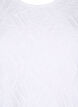 Bluzka z tekstura i krótkimi rekawami, Bright White, Packshot image number 2