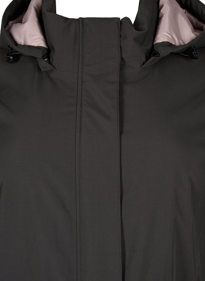 Funkcjonalny zimowy plaszcz typu parka z kapturem, Raven, Packshot image number 2