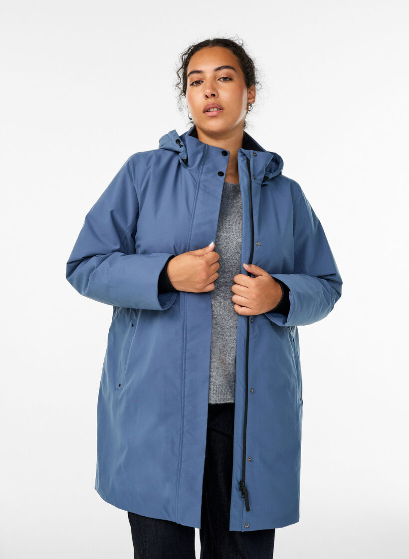 Funkcjonalna, zimowa parka z podszewka, Niebieskie, Model image number 0