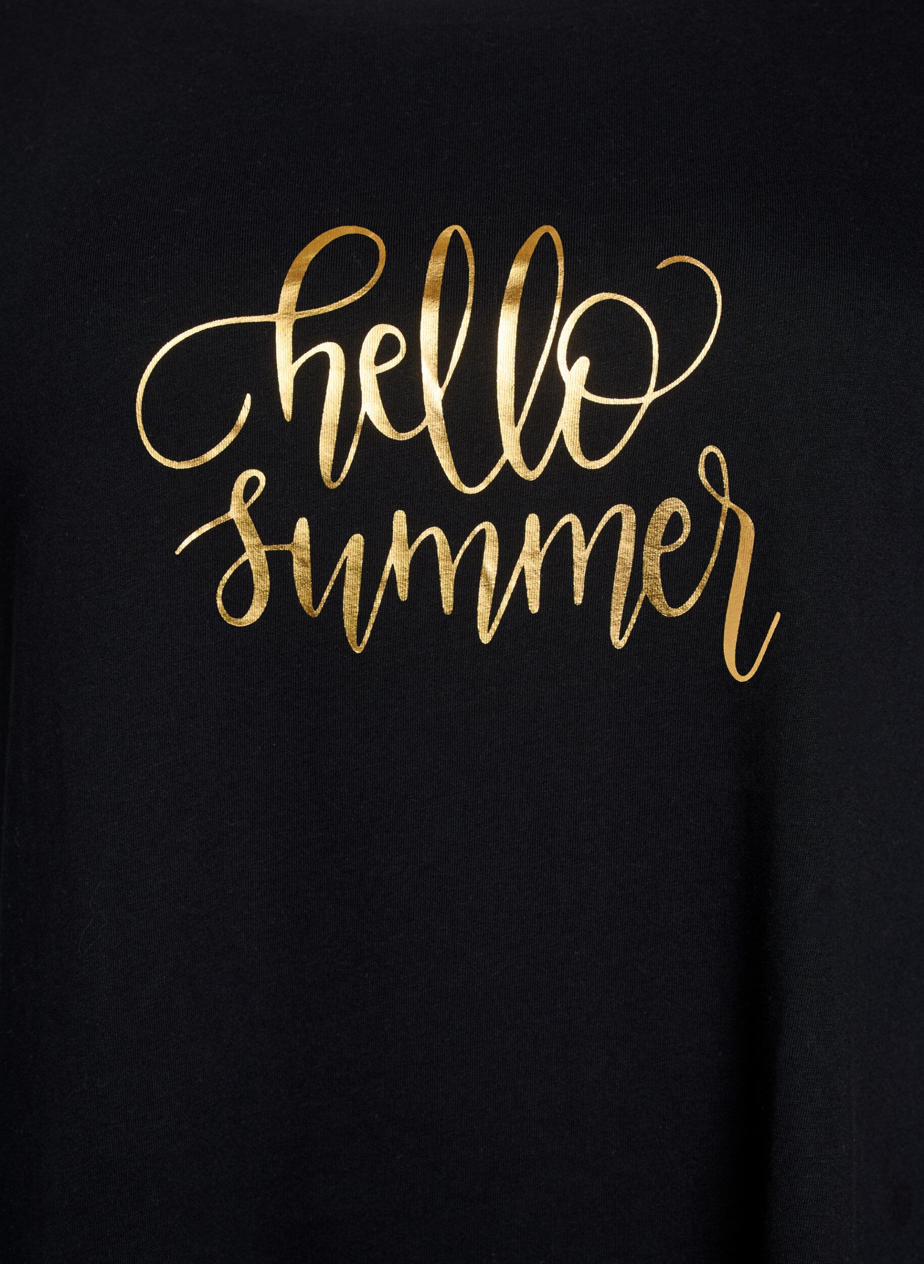 Zizzi Koszulka w ksztalcie trapezu z okraglym dekoltem, Czarne, Packshot image number 2