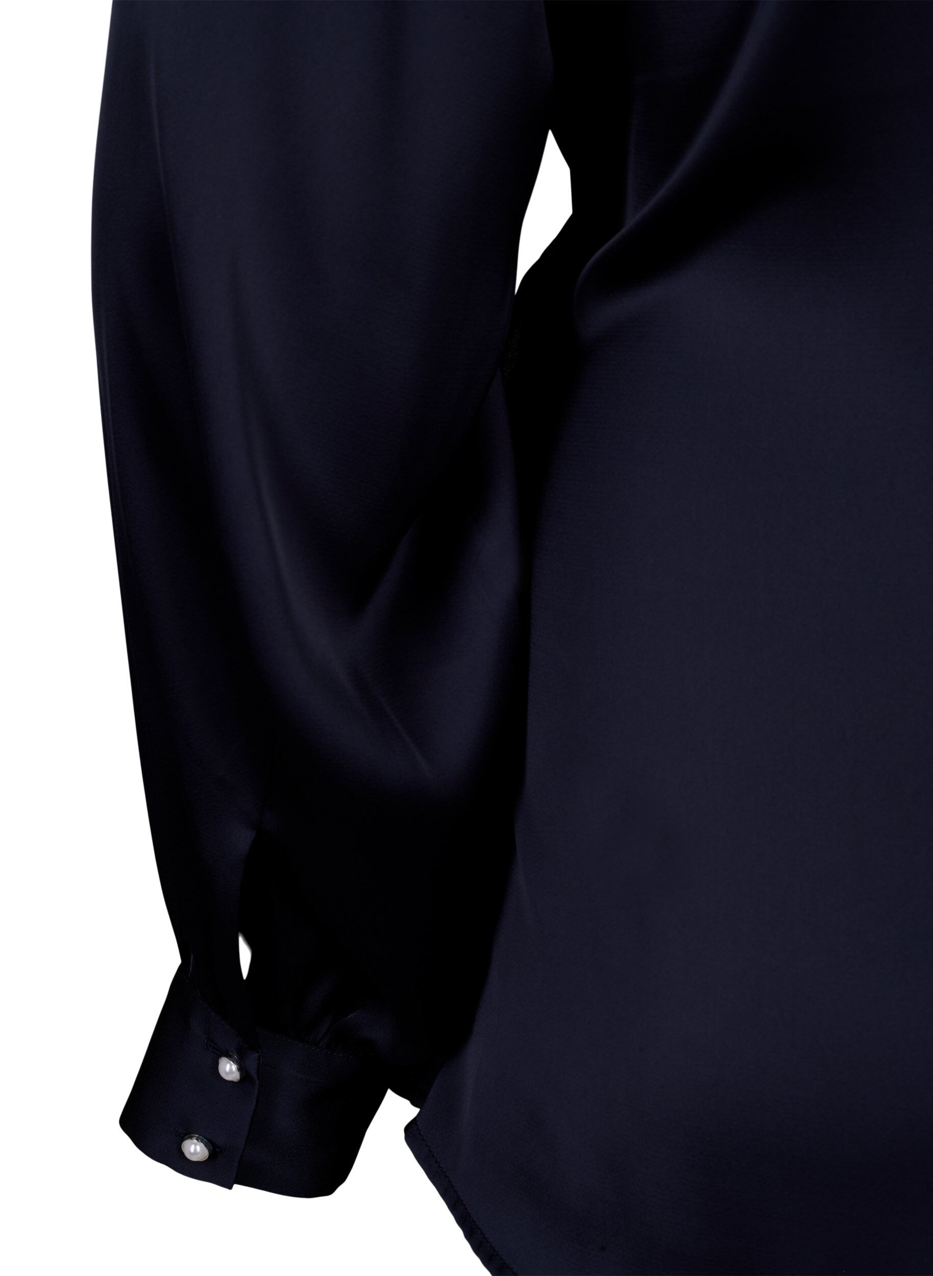 Zizzi Satynowa bluzka wieczorowa z chusta, Night Sky, Packshot image number 4