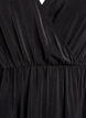 Sukienka midi w stylu wrap z bufiastymi rekawami, Czarne, Packshot image number 2