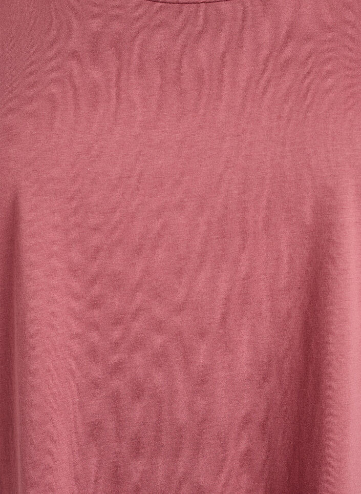 T-shirt z kr&oacute;tkim rekawem w mieszance bawelny, R&oacute;żowy, Packshot image number 2