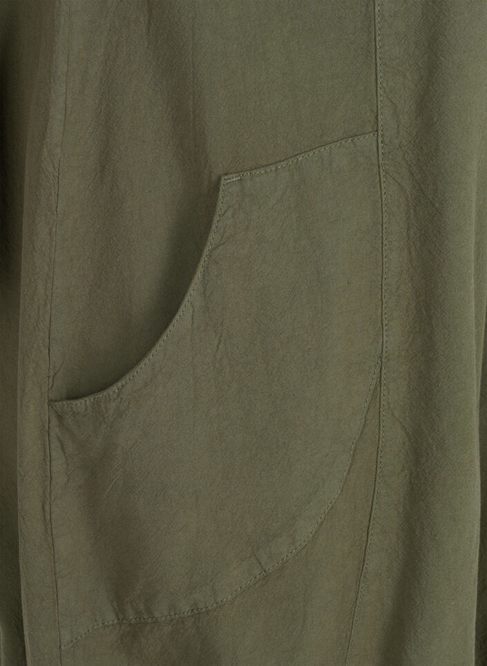 Bawelniana sukienka z kr&oacute;tkim rekawem, Zielony, Packshot image number 2