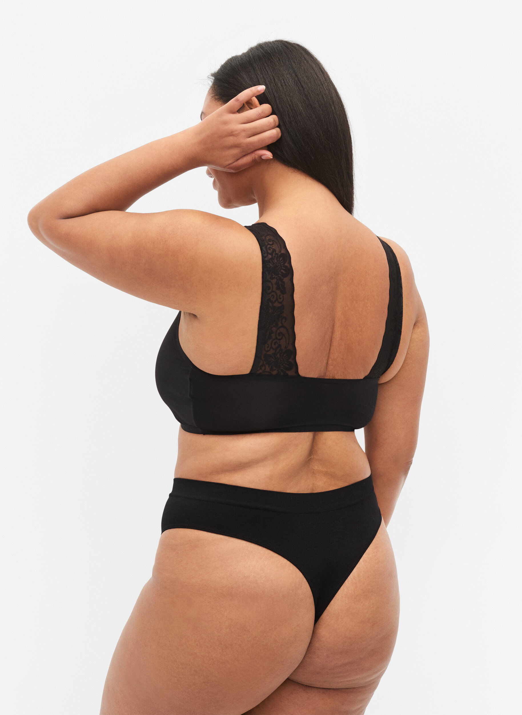 Zizzi 2-pack string&oacute;w Basic ze srednim stanem, Black, Model image number 1