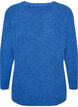 Dzianinowy sweter ze skosnym wzorem i raglanowymi rekawami, Niebieskie, Packshot image number 1