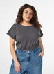 Koszulka z kr&oacute;tkimi rekawami wykonana z mieszanki bawelny, Ciemnoszary, Model image number 0