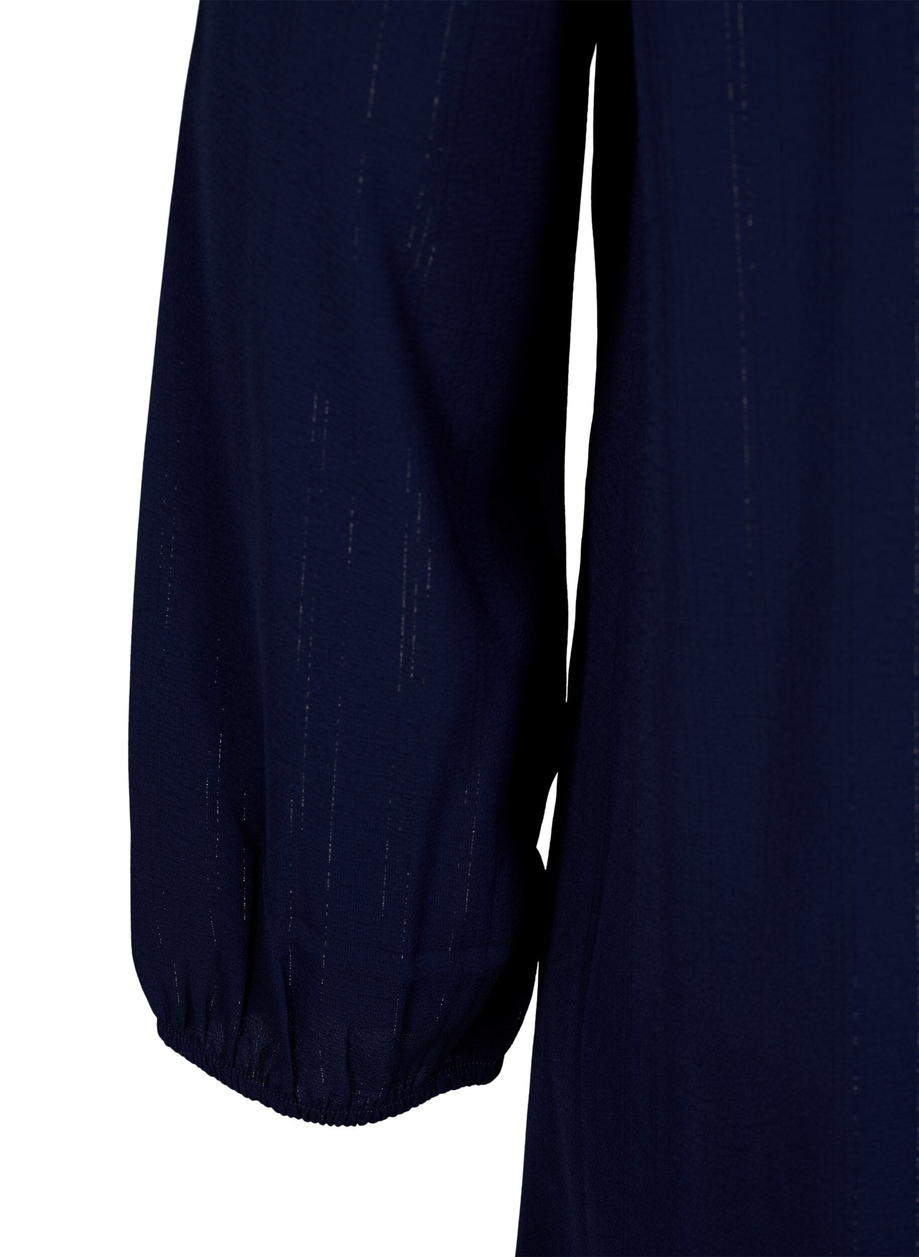 Zizzi Kr&oacute;tka sukienka z marszczeniami i brokatem, Niebieskie, Packshot image number 3