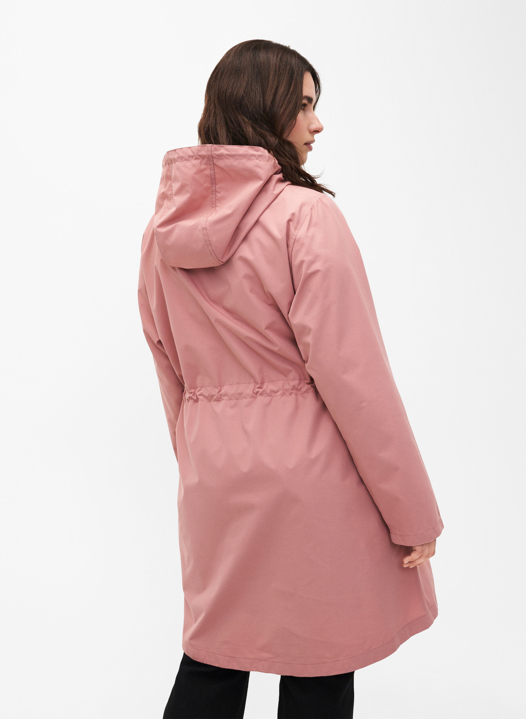 Zizzi Flash &ndash; wodoodporna parka z kapturem, Ash Rose, Model image number 1