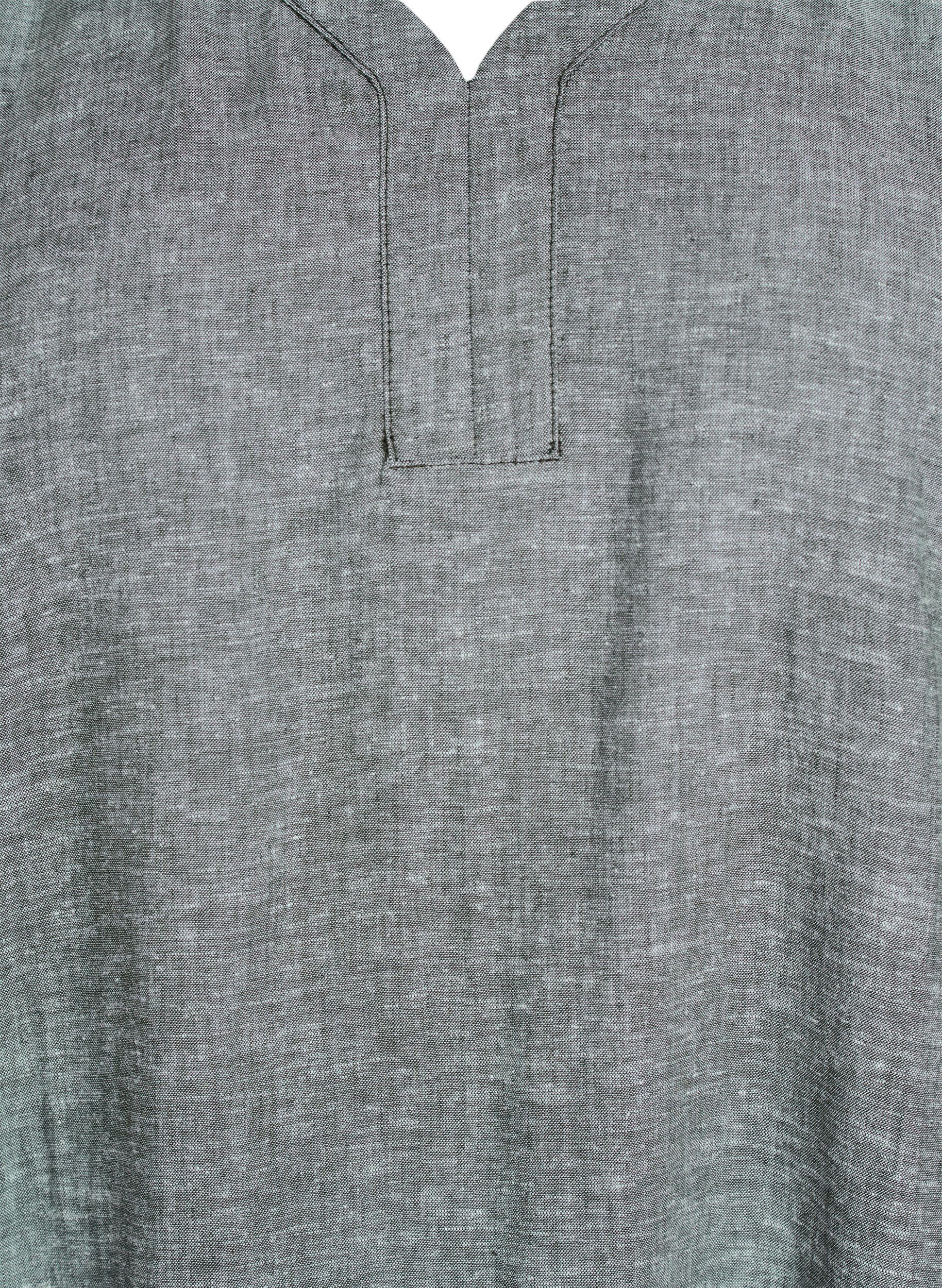 Zizzi Sukienka midi z lnu i wiskozy z kr&oacute;tkim rekawem, Zielony, Packshot image number 2