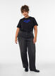 Sweter z haftem z perelek, Czerwony, Model image number 1