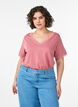 Koszulka z koronkowym wykonczeniem, R&oacute;żowy, Model image number 0