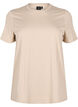Podstawowa koszulka bawelniana z okraglym dekoltem, Beżowy, Packshot image number 0