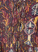 Bluzka z nadrukiem w stylu paisley i koronkowym detalem, Fioletowy, Packshot image number 2