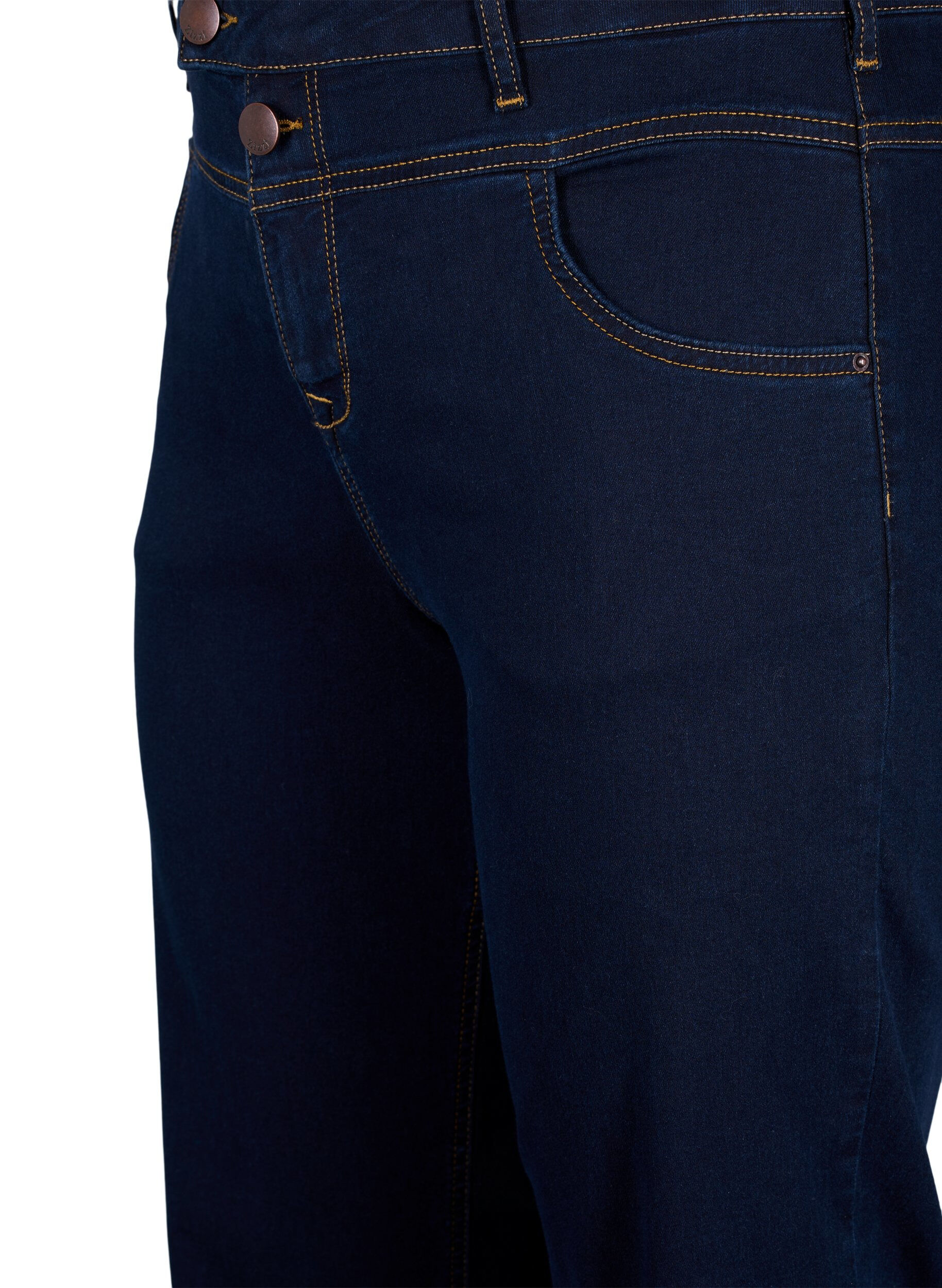 Zizzi Jeansy Gemma z regularnym krojem i wysoka talia, Niebieskie, Packshot image number 2