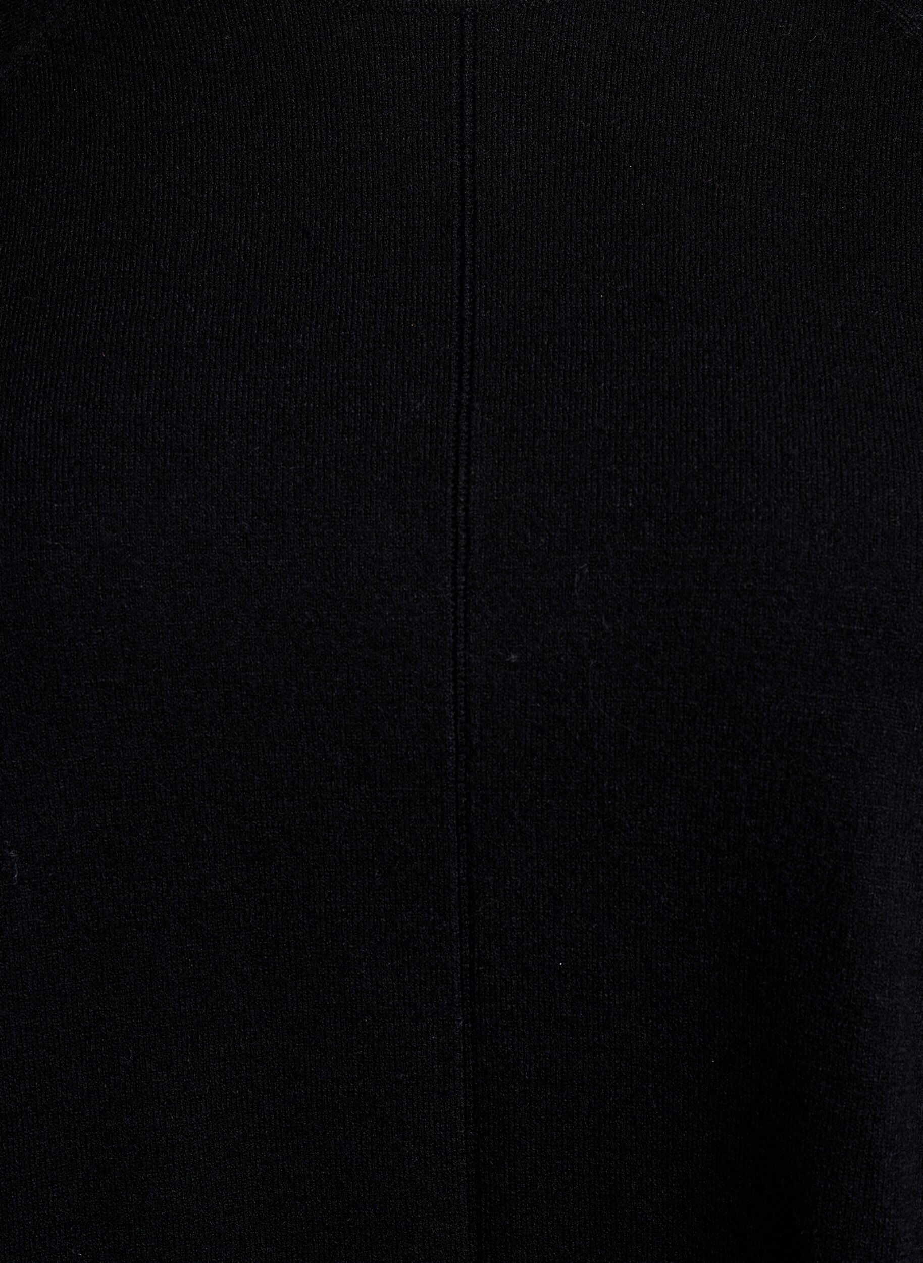 Zizzi Dzianinowa bluzka z okraglym dekoltem i wzorem, Czarne, Packshot image number 2