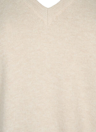 Melanzowy pulower z dekoltem w szpic, P. Stone w.White Mel, Packshot image number 2