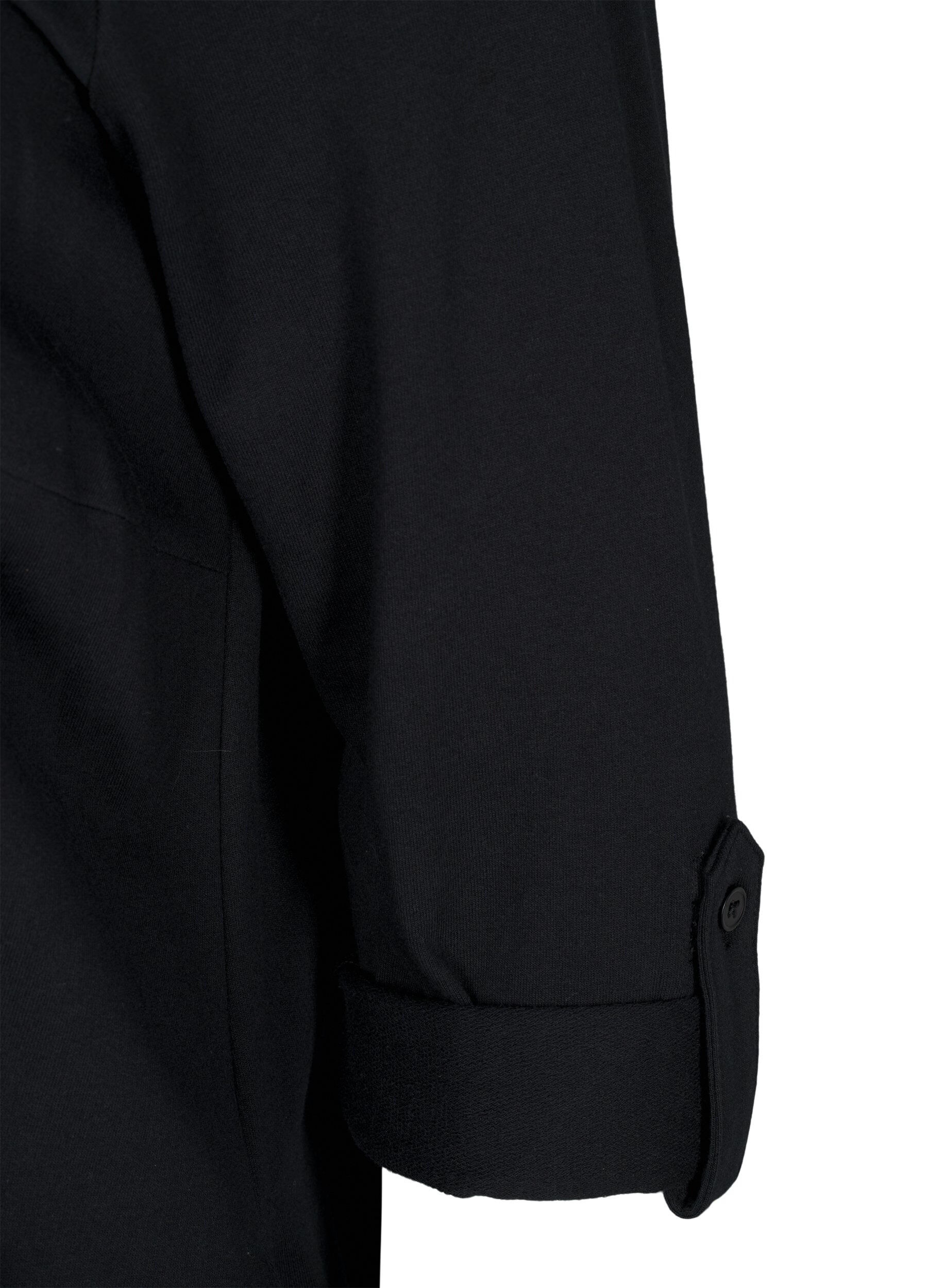 Zizzi Bawelniana sukienka o kroju balonowym, Czarne, Packshot image number 3