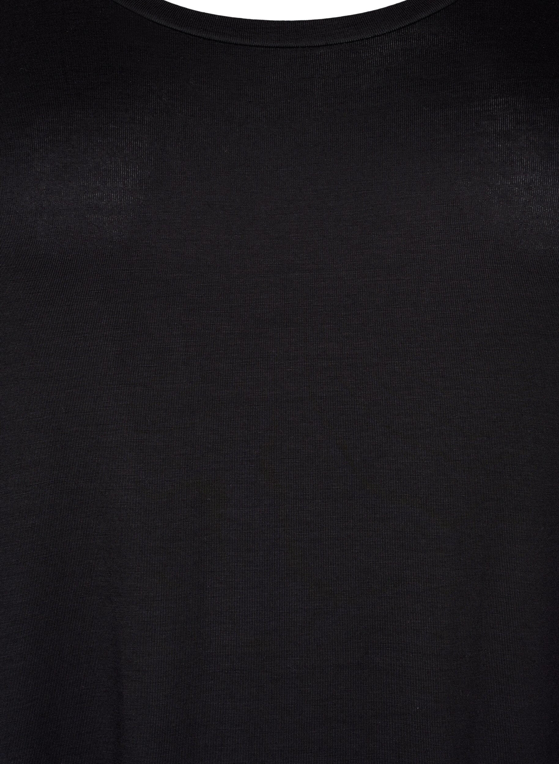 Zizzi Wiskozowa sukienka midi z kr&oacute;tkim rekawem, Black, Packshot image number 2