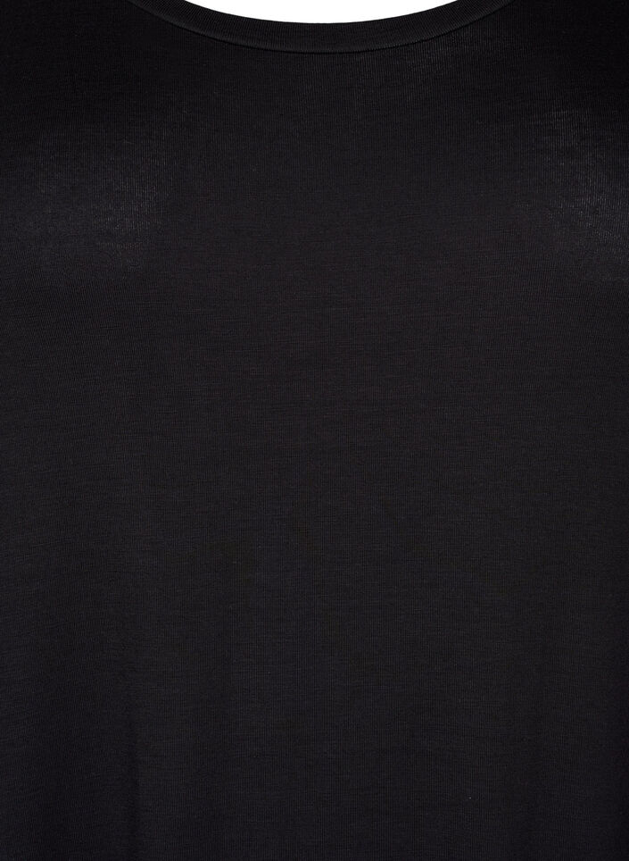 Wiskozowa sukienka midi z krótkim rekawem, Black, Packshot image number 2