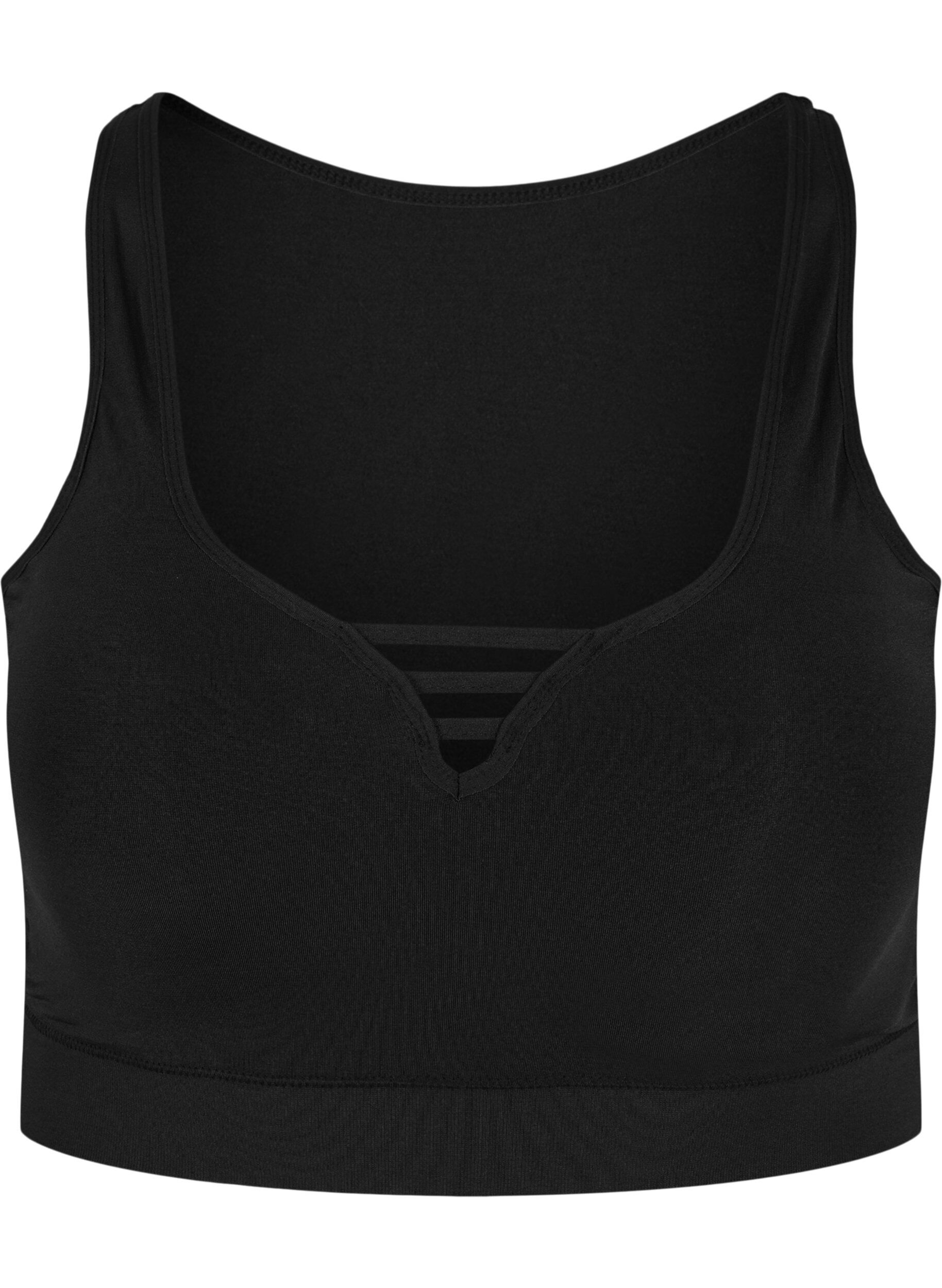 Zizzi Lekko usztywniany biustonosz z detalami ze sznurk&oacute;w, Black, Packshot image number 0