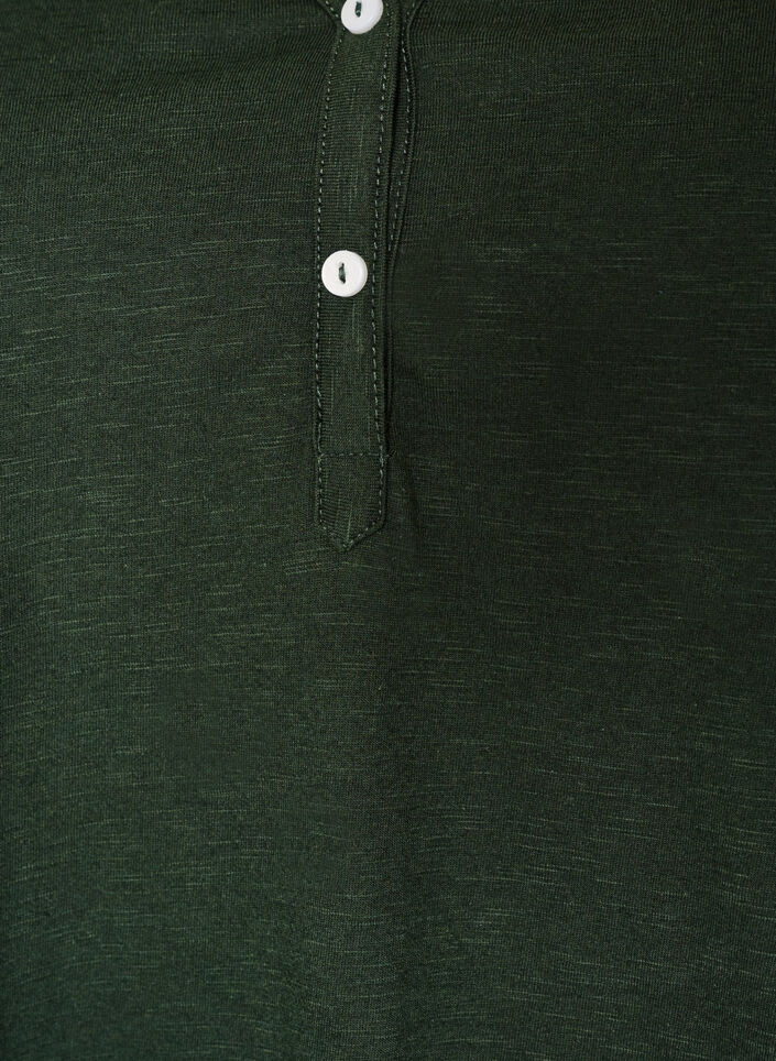 T-shirt z guzikami, Zielony, Packshot image number 2