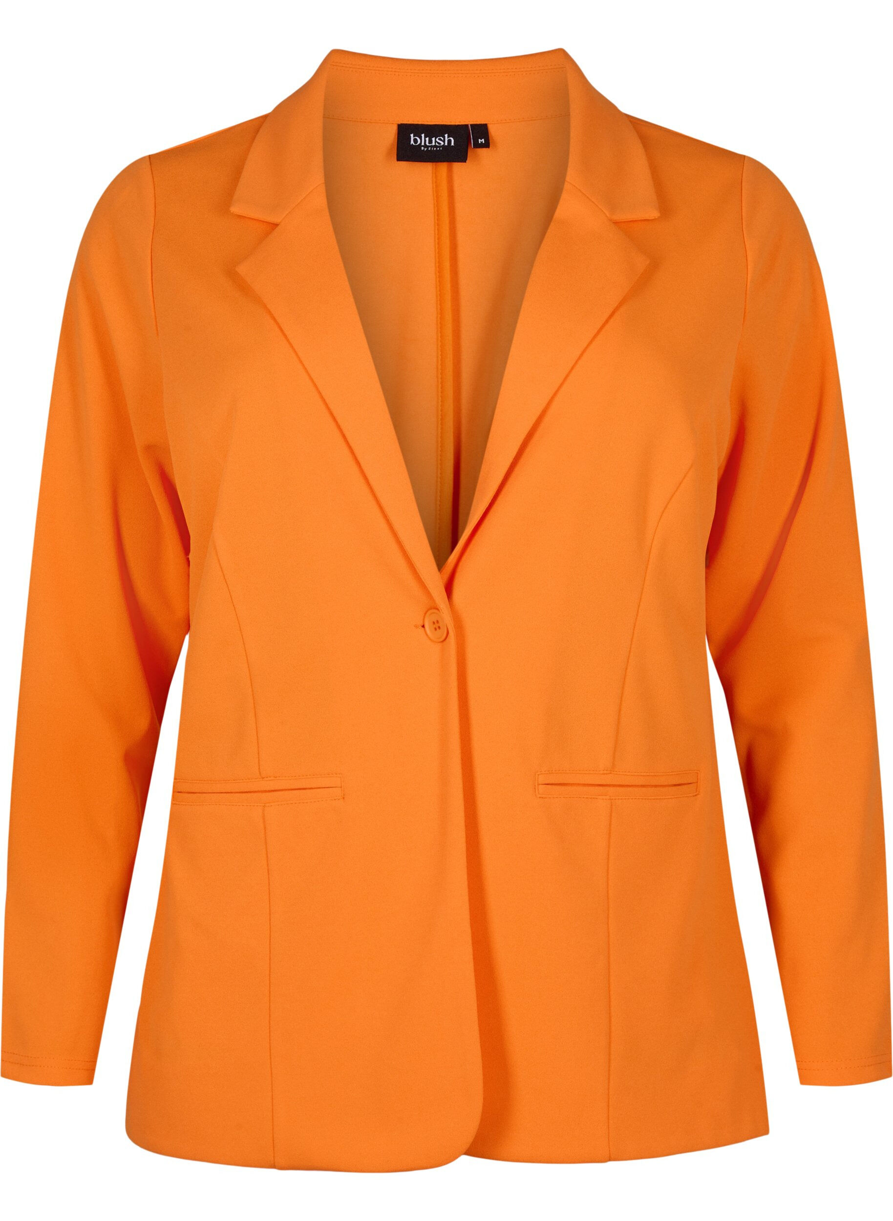 Zizzi Blezer z kieszeniami, Vibrant Orange, Packshot image number 0