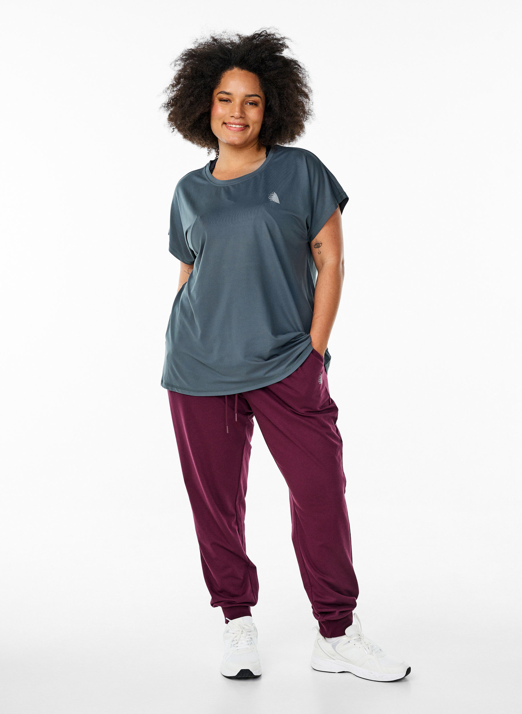 ZizziKoszulka treningowa w jednolitym kolorze, Zielony, Model image number 1