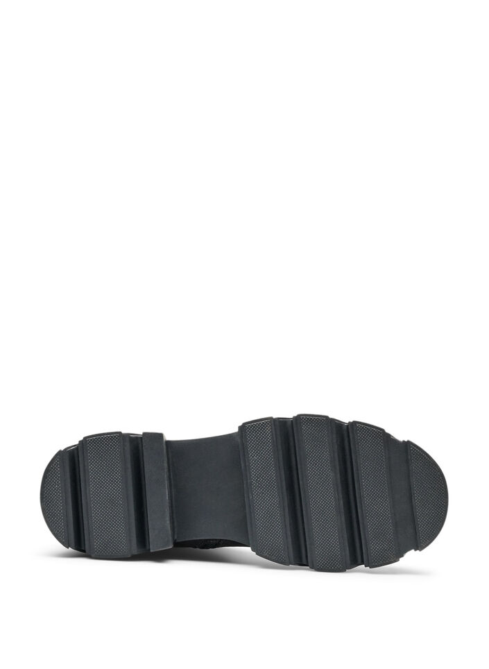 Dlugie buty z zebrowanym, elastycznym cholewem i grube podeszwa, Brązowy, Packshot image number 5