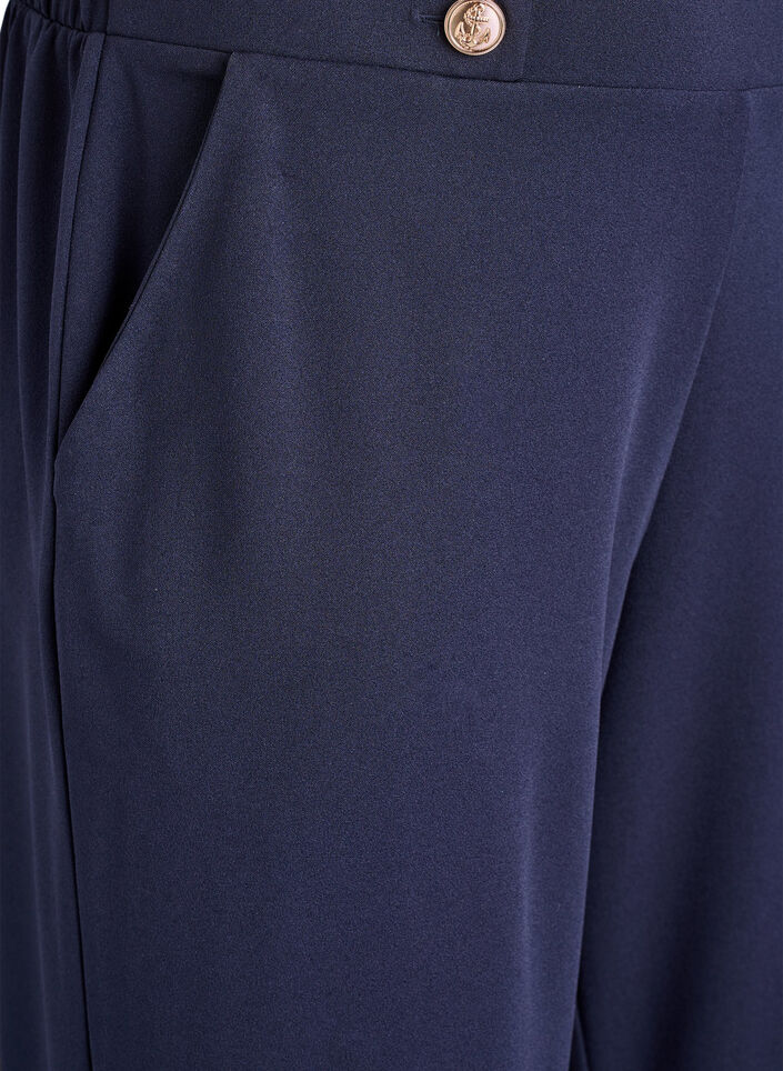 Luzne spodnie z kieszeniami, Niebieskie, Packshot image number 2